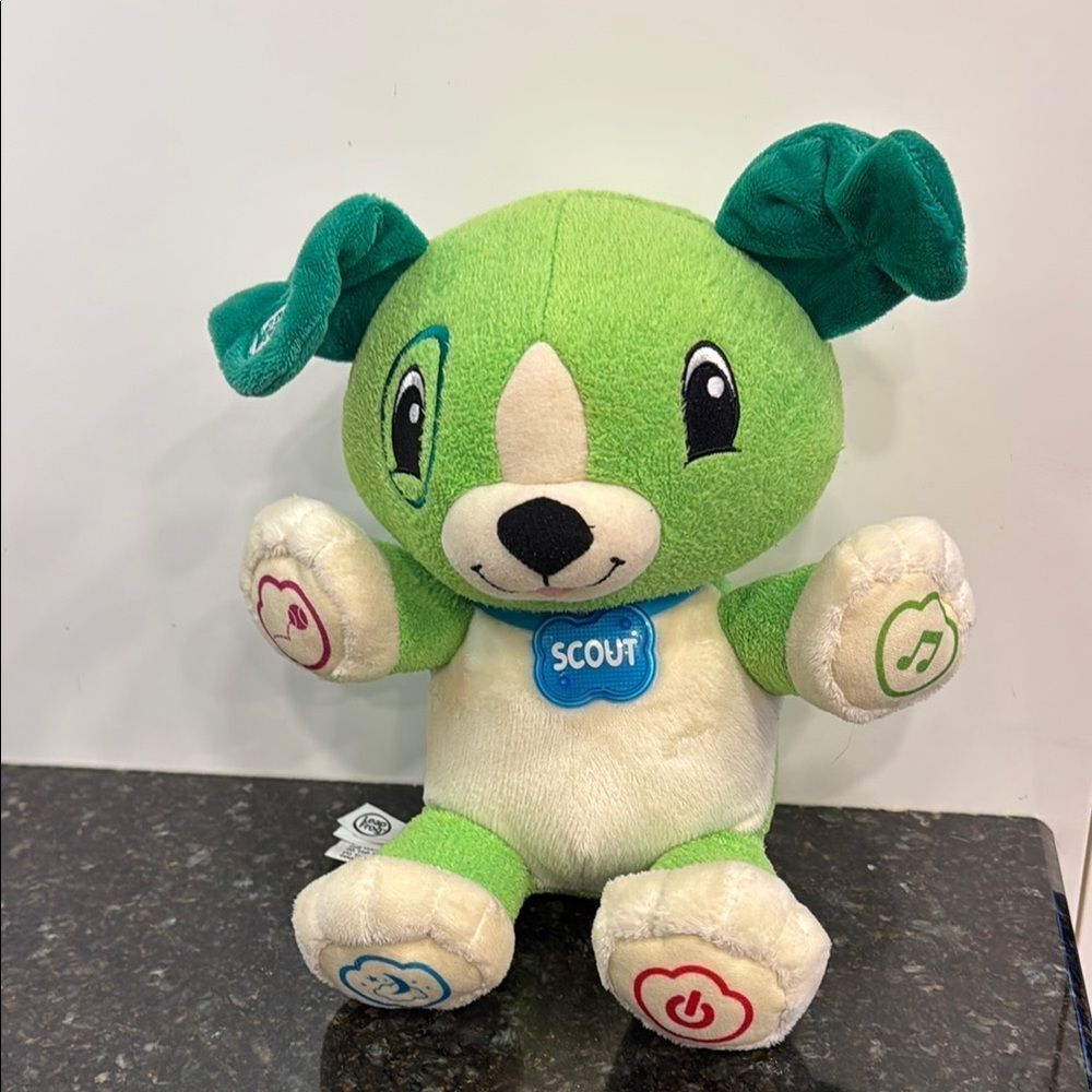 My Pal Scout Puppy Speaking Interactive Works 13” Plush Leap Frog Jackson Name